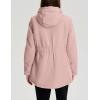 imageFlygo Womens Thicken Sherpa Lined Hooded Winter Coat Heavyweight Warm Fleece Lined Parka Plus Size Jacket OuterwearPink