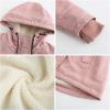 imageFlygo Womens Thicken Sherpa Lined Hooded Winter Coat Heavyweight Warm Fleece Lined Parka Plus Size Jacket OuterwearPink
