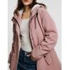 imageFlygo Womens Thicken Sherpa Lined Hooded Winter Coat Heavyweight Warm Fleece Lined Parka Plus Size Jacket OuterwearPink