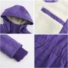imageFlygo Womens Thicken Sherpa Lined Hooded Winter Coat Heavyweight Warm Fleece Lined Parka Plus Size Jacket OuterwearPurple