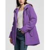 imageFlygo Womens Thicken Sherpa Lined Hooded Winter Coat Heavyweight Warm Fleece Lined Parka Plus Size Jacket OuterwearPurple