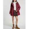 imageFlygo Womens Thicken Sherpa Lined Hooded Winter Coat Heavyweight Warm Fleece Lined Parka Plus Size Jacket OuterwearWine Red