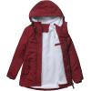 imageFlygo Womens Thicken Sherpa Lined Hooded Winter Coat Heavyweight Warm Fleece Lined Parka Plus Size Jacket OuterwearWine Red