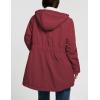 imageFlygo Womens Thicken Sherpa Lined Hooded Winter Coat Heavyweight Warm Fleece Lined Parka Plus Size Jacket OuterwearWine Red
