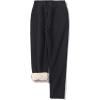 imageFlygo Womens Warm Fleece Pants Sherpa Lined Sweatpants Active Running Joggers Pants03 Black Straight