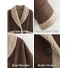 imageFlygo Womens Winter Faux Suede Jacket Sherpa Lined Jacket Button Down Lapel Fleece Jacket Winter Coats with PocketsCoffeeL