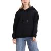 imageFlygo Hoodies for Women Winter Warm Sherpa Lined Fleece Pullover Hooded SweatshirtsBlack