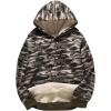 imageFlygo Mens Casual Fleece Sherpa Lined Hoodie Winter Warm Pullover Hooded SweatshirtCamogreen
