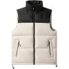 imageFlygo Mens Puffer Vest Lightweight Winter Outdoor Vests Warm Stand Collar Zip Sleeveless Jacket OuterwearBeige