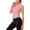 imageFlygo Womens Full Zip Sleeveless Workout Yoga Active Jacket Vest Golf ShirtsDusty Pink