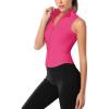 imageFlygo Womens Full Zip Sleeveless Workout Yoga Active Jacket Vest Golf ShirtsHot Pink