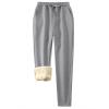 imageFlygo Womens Sherpa Lined Athletic Sweatpants Winter Active Joggers Fleece Pants02 Light GreyXXL