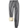 imageFlygo Womens Sherpa Lined Athletic Sweatpants Winter Active Joggers Fleece PantsDark Grey