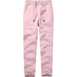 imageFlygo Womens Warm Fleece Pants Sherpa Lined Sweatpants Active Running Joggers Pants03 Pink Straight