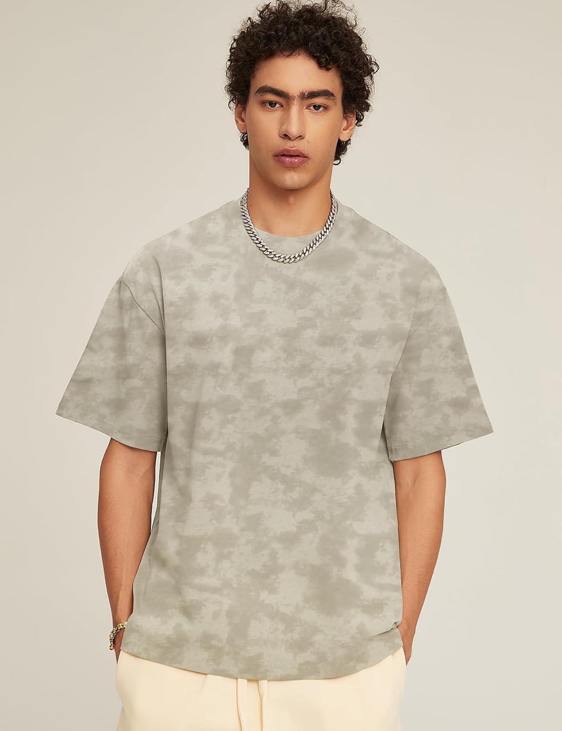 imageFlygo 2 Pack Mens Oversized TShirts Vintage Washed Tee Loose Fit Unisex Short Sleeve Casual Basic Graphic Tees Shirt TopsDarkgreykhaki
