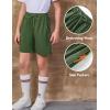 imageFlygo 2 Pack Boys Athletic Shorts Mesh Kids Elastic Waist Breathable Basketball Gym Shorts with PocketsBlackgreen