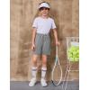 imageFlygo 2 Pack Boys Athletic Shorts Mesh Kids Elastic Waist Breathable Basketball Gym Shorts with PocketsBlacklightgrey