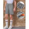 imageFlygo 2 Pack Boys Athletic Shorts Mesh Kids Elastic Waist Breathable Basketball Gym Shorts with PocketsBlacklightgrey