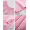 imageFlygo 2 Pack Crop Tops for Girls Cute Ruched Cotton TShirts Short Sleeve Tee Shirts Summer Crewneck Basic Tshirt 714 YearsBlackpink
