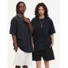 imageFlygo 2 Pack Men Oversized T Shirts Acid Washed Unisex Tee Loose Fit Short Sleeve Casual Streetwear Baggy Basic TopsBlackblack