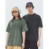 imageFlygo 2 Pack Men Oversized T Shirts Acid Washed Unisex Tee Loose Fit Short Sleeve Casual Streetwear Baggy Basic TopsBlackblack