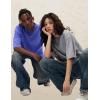 imageFlygo 2 Pack Men Oversized T Shirts Acid Washed Unisex Tee Loose Fit Short Sleeve Casual Streetwear Baggy Basic TopsBlackblack
