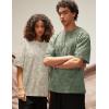 imageFlygo 2 Pack Mens Oversized TShirts Vintage Washed Tee Loose Fit Unisex Short Sleeve Casual Basic Graphic Tees Shirt TopsArmygreenkhaki