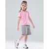 imageFlygo 3 Pack Boys Girls Cotton Shorts Kids Elastic Waisted Athletic Pull On Running Sweat Shorts Joggers with PocketsBlackdarkgreylightgrey