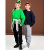 imageFlygo 3 Pack Boys Sweatpants Kids Active Joggers Athletic Casual Basic Pull On Pants with Pockets DrawstringBlackdarkgreyarmygreen