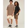 imageFlygo 3 Pack Men Oversized T Shirts Acid Washed Unisex Tee Loose Fit Short Sleeve Casual Streetwear Baggy Basic TopsBlackbeigekhaki