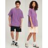 imageFlygo 3 Pack Men Oversized T Shirts Acid Washed Unisex Tee Loose Fit Short Sleeve Casual Streetwear Baggy Basic TopsBlackbeigepurple