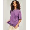 imageFlygo 3 Pack Men Oversized T Shirts Acid Washed Unisex Tee Loose Fit Short Sleeve Casual Streetwear Baggy Basic TopsBlackbeigepurple