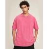 imageFlygo 3 Pack Men Oversized T Shirts Acid Washed Unisex Tee Loose Fit Short Sleeve Casual Streetwear Baggy Basic TopsBlackbeigerose