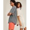 imageFlygo 3 Pack Men Oversized T Shirts Acid Washed Unisex Tee Loose Fit Short Sleeve Casual Streetwear Baggy Basic TopsBlackgreybeige
