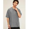 imageFlygo 3 Pack Men Oversized T Shirts Acid Washed Unisex Tee Loose Fit Short Sleeve Casual Streetwear Baggy Basic TopsGreykhakiarmygreen