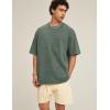 imageFlygo 3 Pack Men Oversized T Shirts Acid Washed Unisex Tee Loose Fit Short Sleeve Casual Streetwear Baggy Basic TopsKhakibeigearmygreen