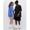 imageFlygo 3 Pack Mens Oversized TShirts Vintage 280G Heavy Cotton Streetwear Short Sleeve Solid Basic Tee Acid Washed TopsBlackdarkgreylightblue
