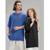 imageFlygo 3 Pack Mens Oversized TShirts Vintage 280G Heavy Cotton Streetwear Short Sleeve Solid Basic Tee Acid Washed TopsBlackdarkgreynavyblue