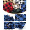 imageFlygo Boys Girls Long Sleeve Plaid Button Up Shirt Kids Casual Button Down Shirts Tops with PocketsBlue Black Plaid