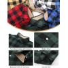 imageFlygo Boys Girls Long Sleeve Plaid Button Up Shirt Kids Casual Button Down Shirts Tops with PocketsGreen Black Plaid