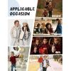 imageFlygo Boys Girls Long Sleeve Plaid Button Up Shirt Kids Casual Button Down Shirts Tops with PocketsRed Black Plaid