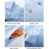 imageFlygo Boys Summer 2 Piece Beach Outfits Casual Short Sleeve Button Down Shirts and Shorts Vacation Outfit Textured SetsLight Blue