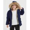 imageFlygo Boys Winter Coat Fleece Lined Kids Puffer Jacket Warm Quilted Hooded Parka JacketsNavy
