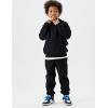 imageFlygo Girls Boys Fleece 2 Piece Outfits Pants Set Hoodies Sweatshirt and Jogger SweatpantsBlack