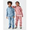 imageFlygo Girls Boys Fleece 2 Piece Outfits Pants Set Hoodies Sweatshirt and Jogger SweatpantsBlue
