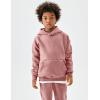 imageFlygo Girls Boys Fleece 2 Piece Outfits Pants Set Hoodies Sweatshirt and Jogger SweatpantsDark Pink