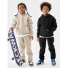 imageFlygo Girls Boys Fleece 2 Piece Outfits Pants Set Hoodies Sweatshirt and Jogger SweatpantsKhaki