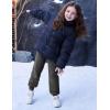 imageFlygo Girls Boys Fleece Joggers Sweatpants Sherpa Lined Winter Warm Elastic Waist Jogger Pants with PocketsDarkgrey