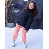 imageFlygo Girls Boys Fleece Joggers Sweatpants Sherpa Lined Winter Warm Elastic Waist Jogger Pants with PocketsPink