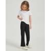 imageFlygo Girls Flare Yoga Pants Kids High Waisted Multiple Pockets Bell Bottoms Button Bootcut Stretchy PantsBlack